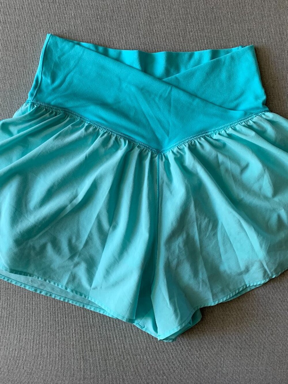 Aerie Teal High-Waisted Flowy Athletic Shorts